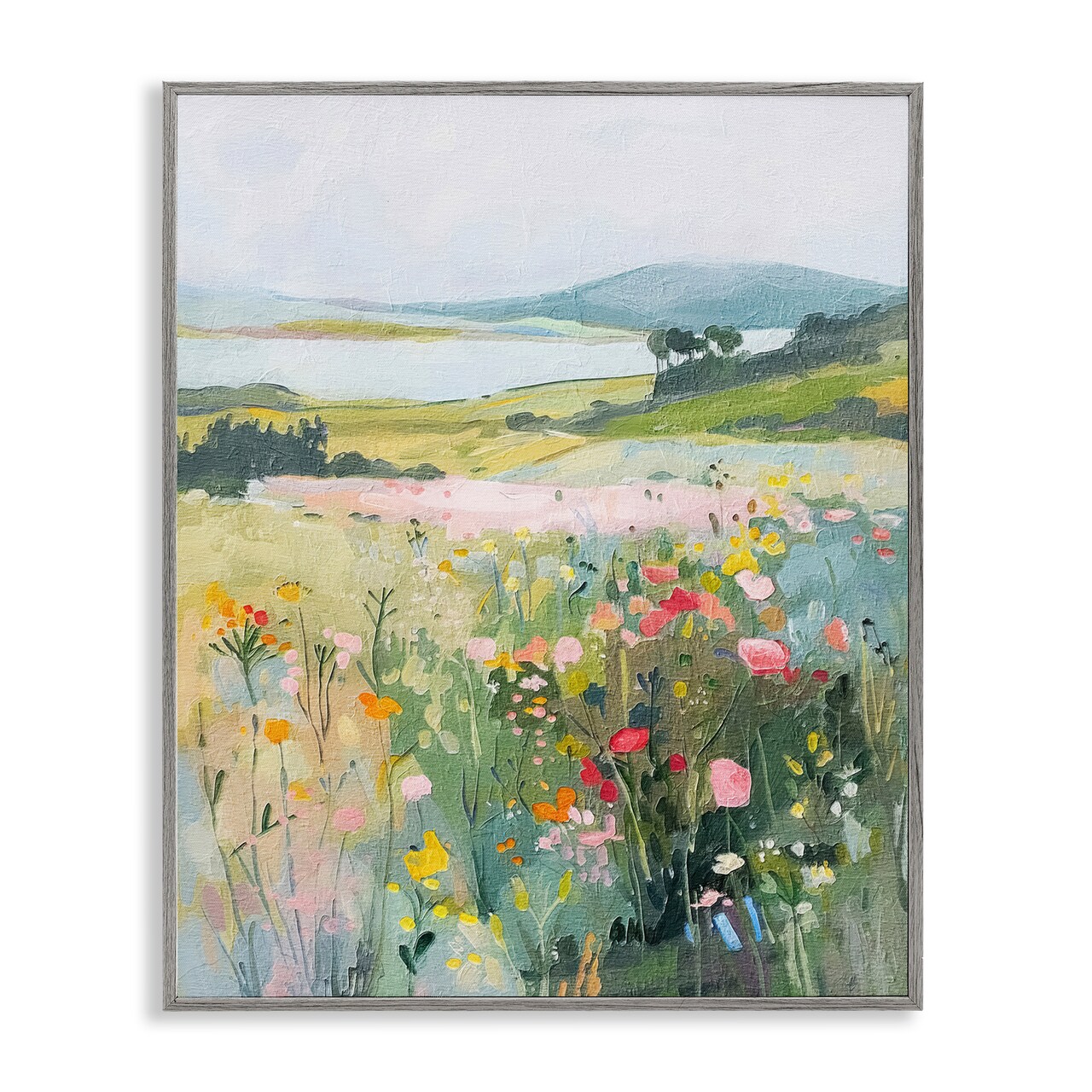 Stupell Industries Soft Abstract Countryside Framed Giclee Wall Art Design by RileyB